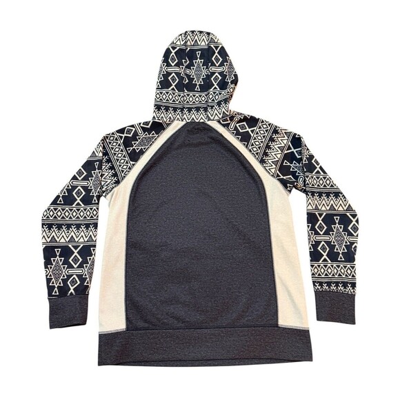Burton Durable Goods Heron Pullover Fleece Womens Sz Medium Hoodie Aztec Print - Picture 2 of 9